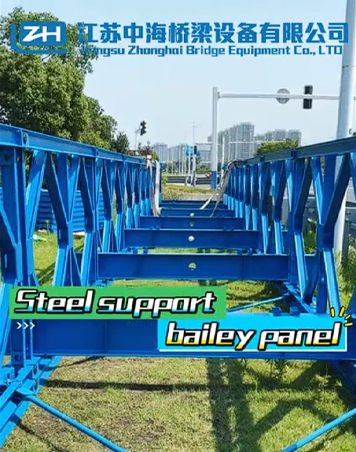 Holdbar Bailey Bridge Stål Q345B Varmgalvaniseret Box Truss Bridge