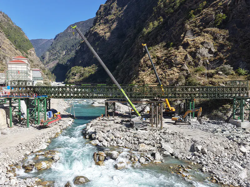 Jilong Port Lifeline Bridge i Nepal