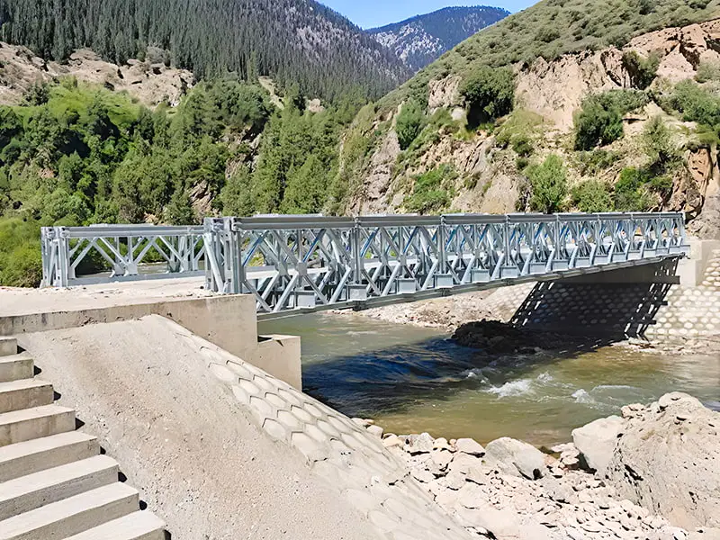 CB100 Bailey Bridge højstyrke galvaniseret truss-type modulær Bailey Bridge
