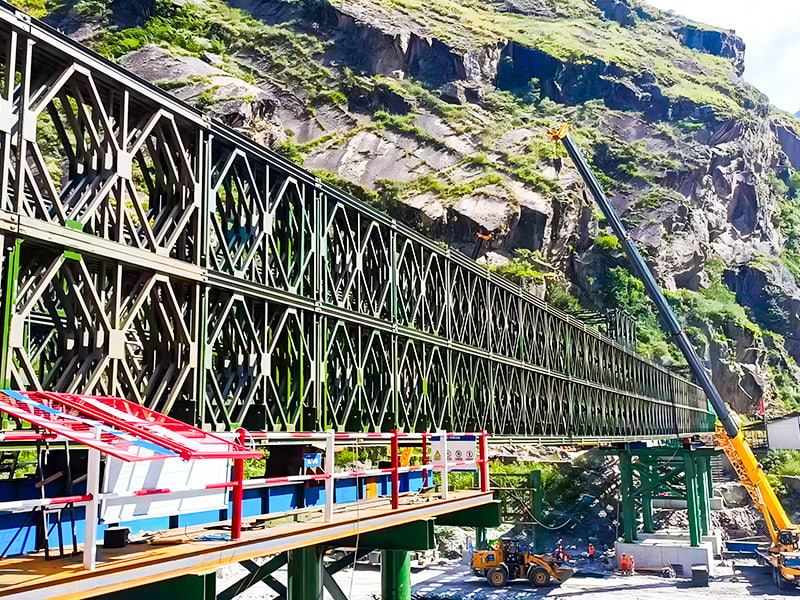 CB 200 Bailey Bridge Fire-rækket dobbeltlags forstærket Bailey Bridge