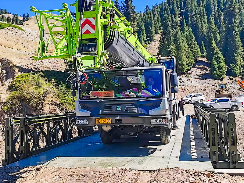 CB100 Bailey Bridge Triple-Row Enkeltlags forstærket malet Anti-korrosions Bailey Bridge